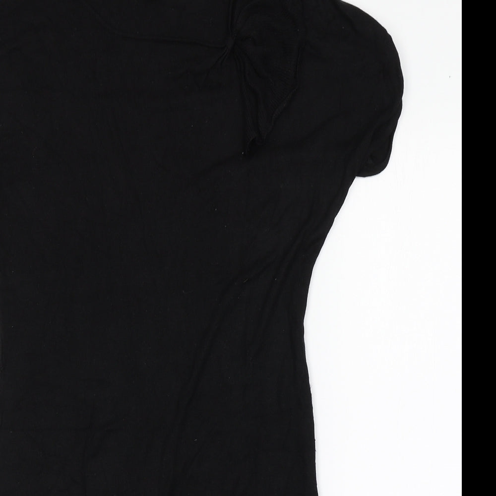 H&M Womens Black  Viscose A-Line  Size S  Round Neck