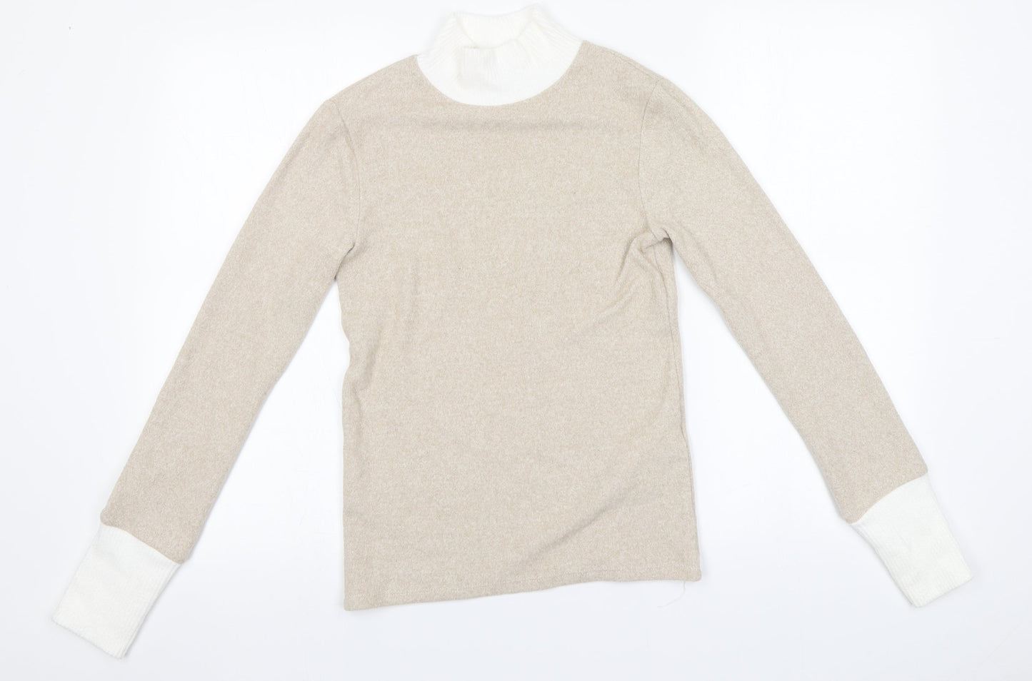 Womens UK Size S Stradivarius Beige Pullover Jumper