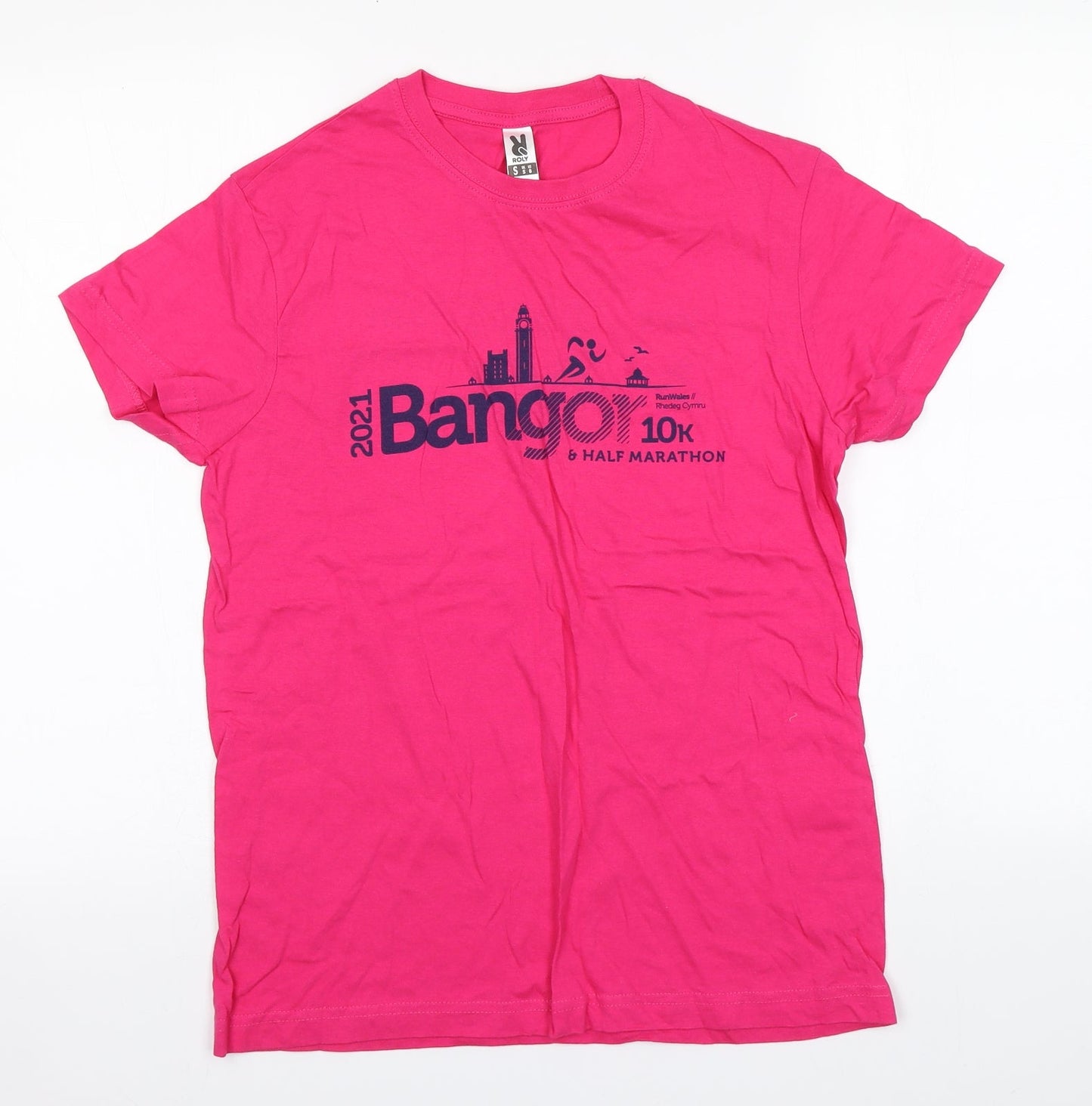 Roly Womens Pink  Cotton Basic T-Shirt Size S Round Neck  - Bangor