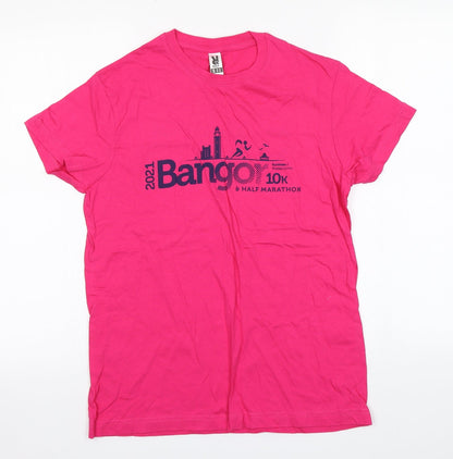 Roly Womens Pink  Cotton Basic T-Shirt Size S Round Neck  - Bangor
