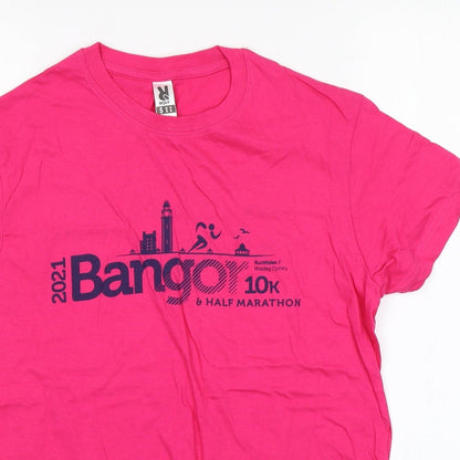 Roly Womens Pink  Cotton Basic T-Shirt Size S Round Neck  - Bangor