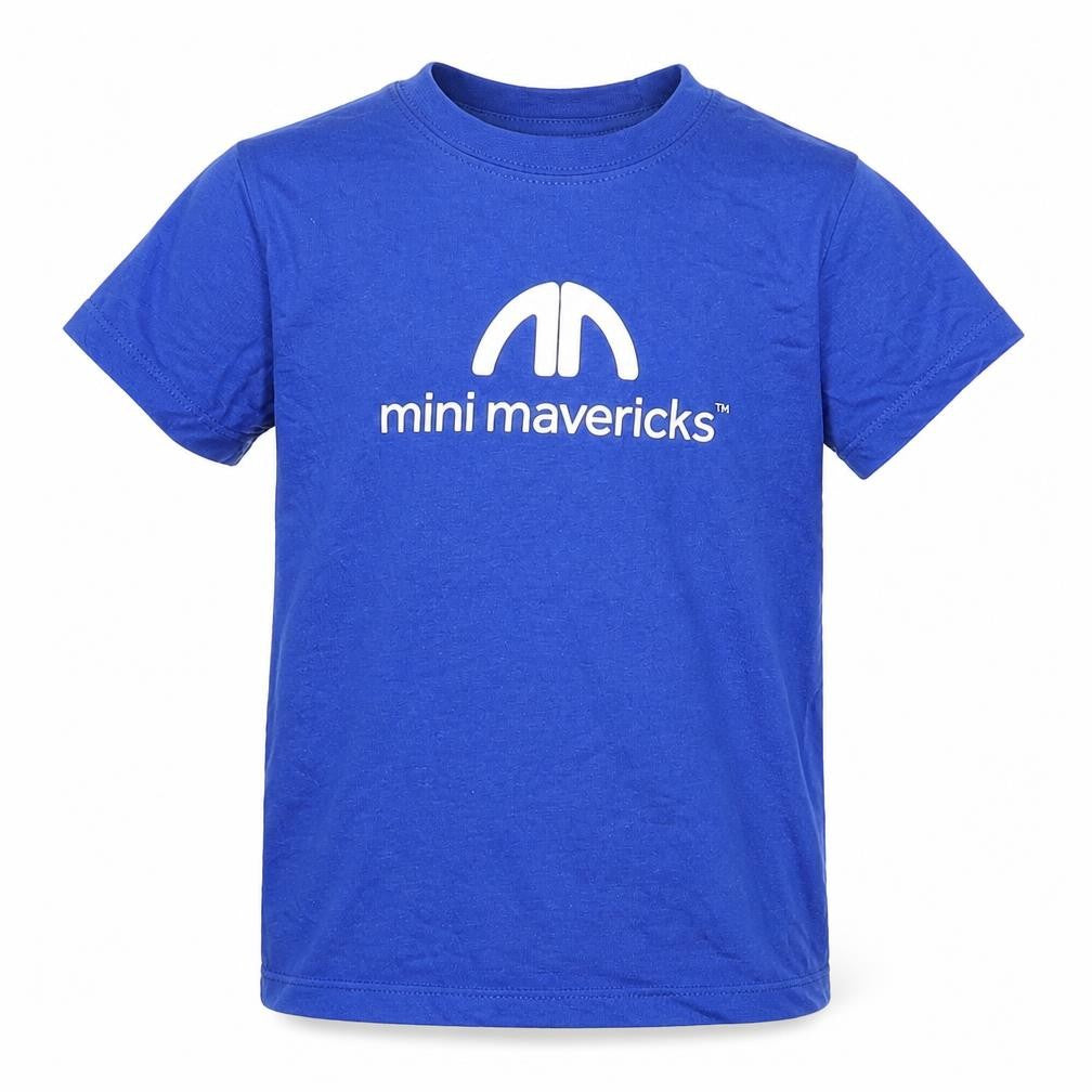 Front view of SOL'S boys’ blue cotton basic t-shirt, size 6, years round neck - play without limits