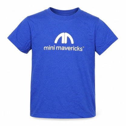 Front view of SOL'S boys’ blue cotton basic t-shirt, size 6, years round neck - play without limits
