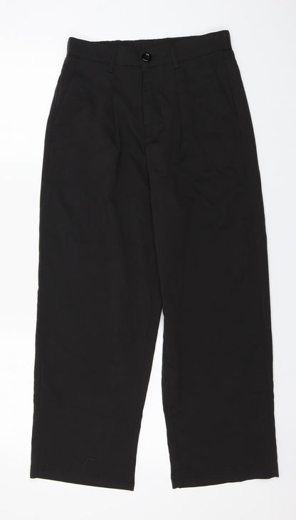 Womens UK Size 10 Preworn Regular Fit  Black Trousers