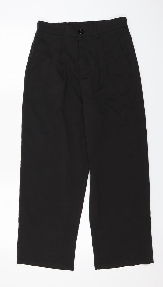 Womens UK Size 10 Preworn Regular Fit  Black Trousers