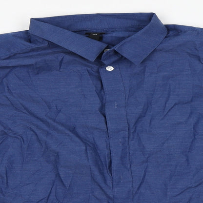 Mens UK Size XL H&M Blue  Button-Up Long Sleeve Casual Shirt