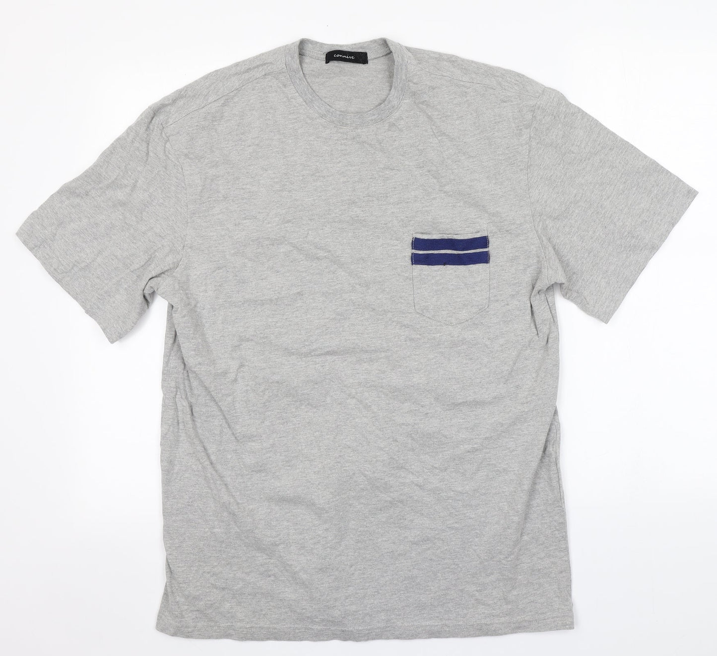 Preworn Mens Grey    T-Shirt  Round Neck