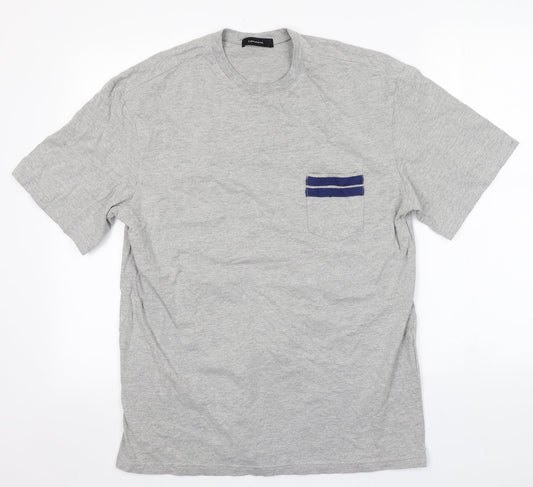 Preworn Mens Grey    T-Shirt  Round Neck