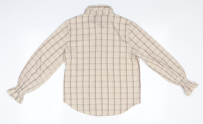 Womens UK Size  Preworn Beige Basic Button-Up