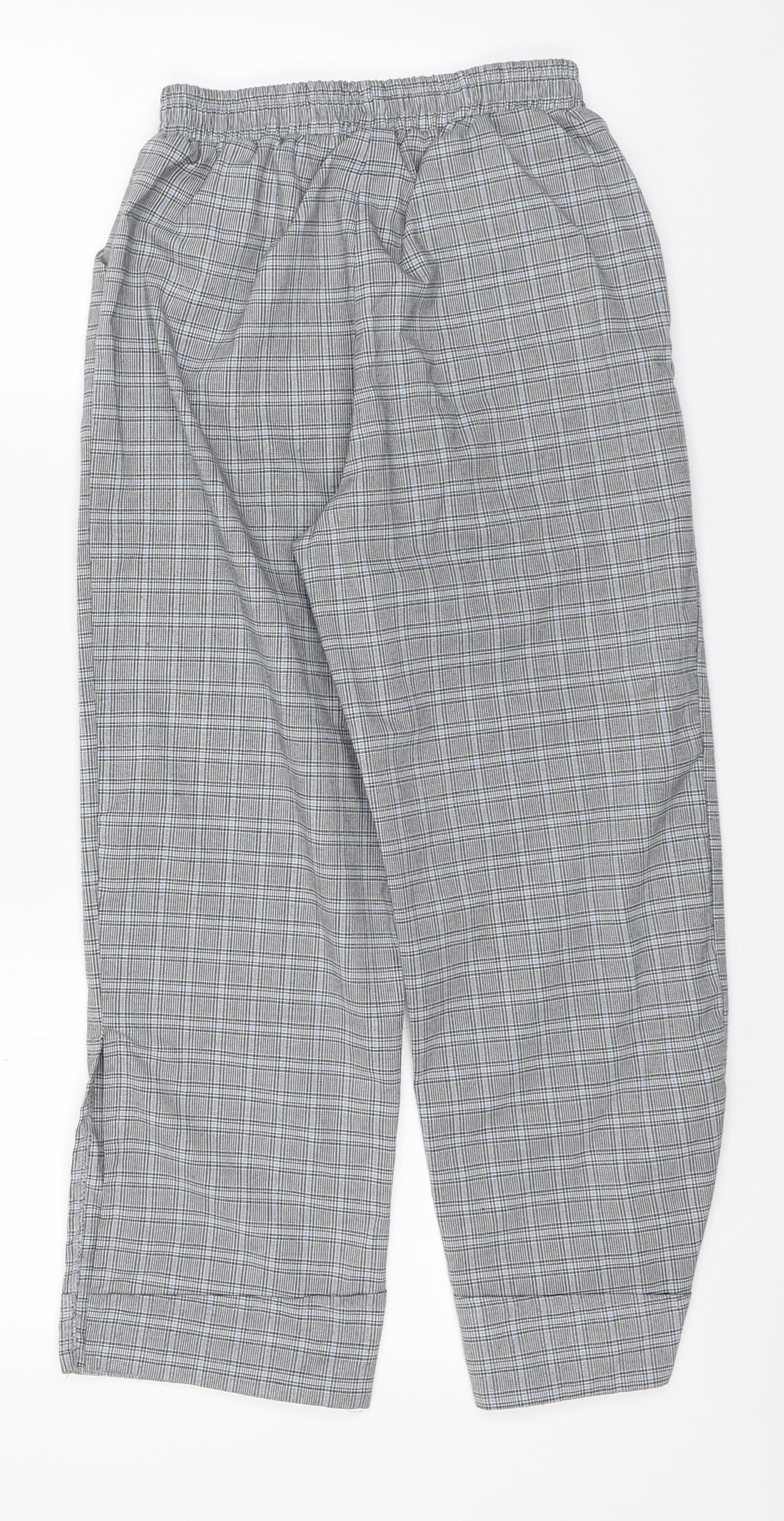 Preworn Girls Grey Plaid  Sweatpants Trousers  L22 in
