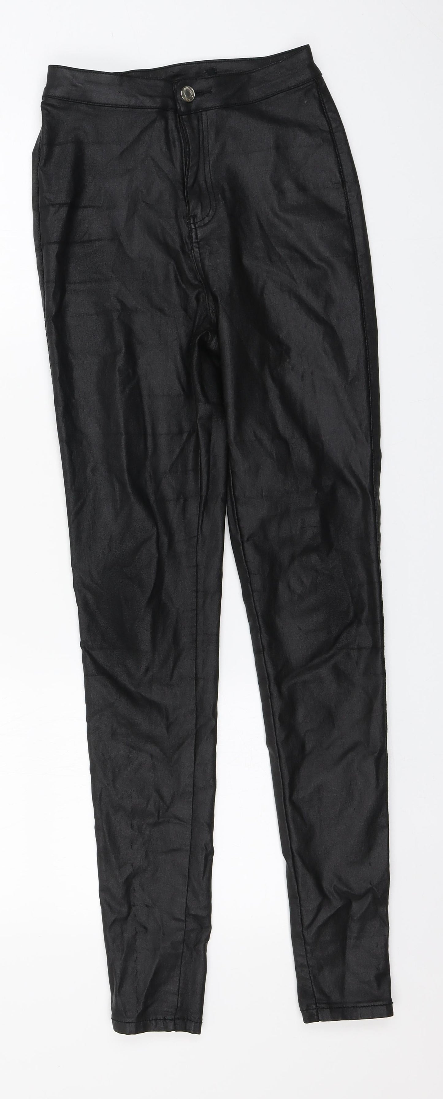 Womens UK Size 8 Missguided Regular Fit  Black Trousers