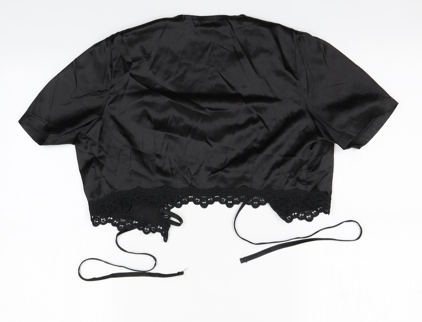 Womens UK Size S Preworn Black Cardigan Jumper