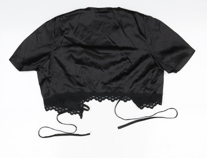 Womens UK Size S Preworn Black Cardigan Jumper