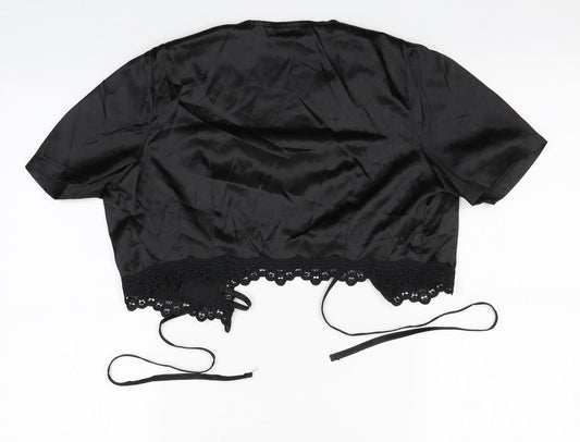 Womens UK Size S Preworn Black Cardigan Jumper