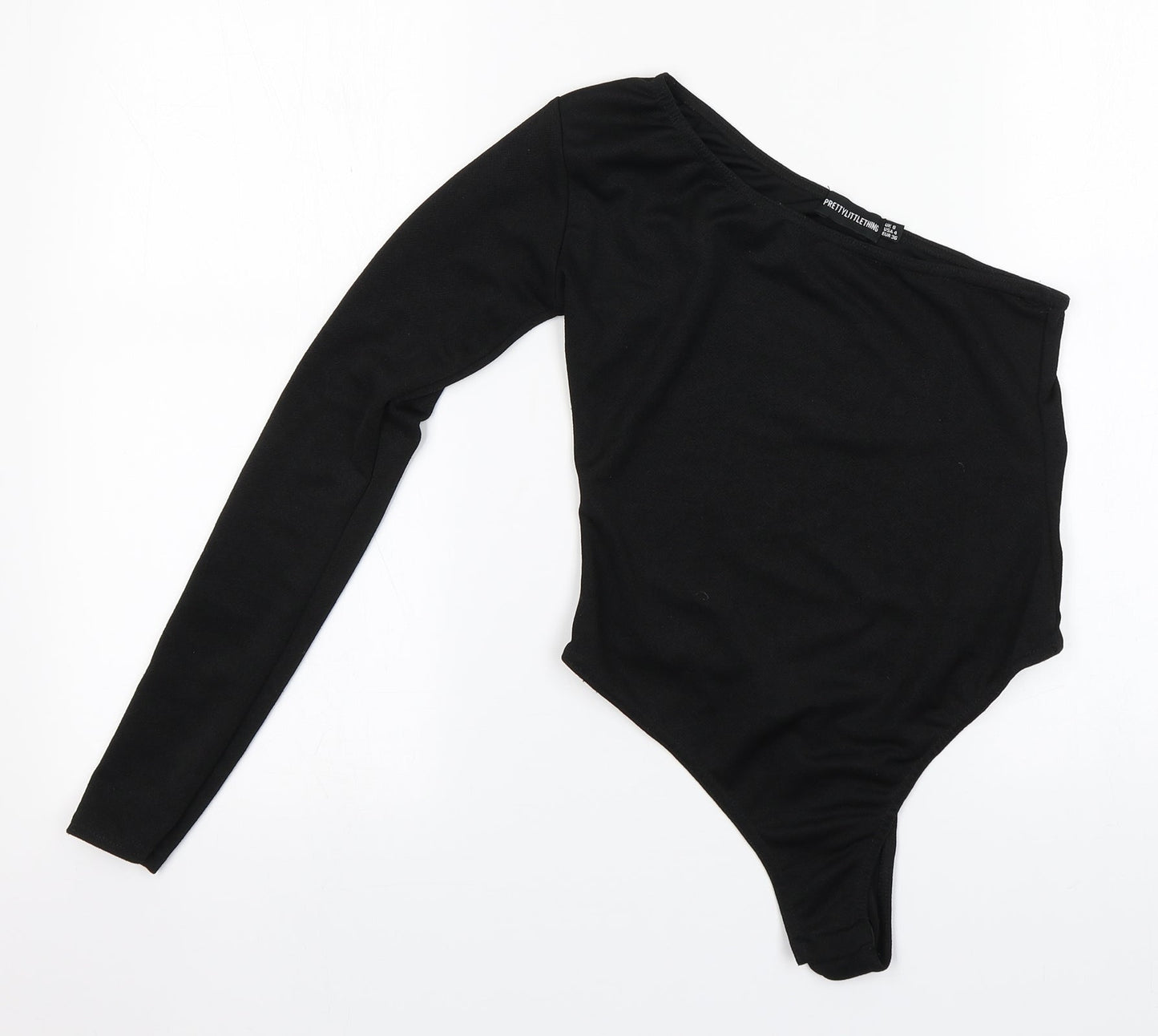 PRETTYLITTLETHING Womens Black  Polyester Leotard One-Piece Size 8