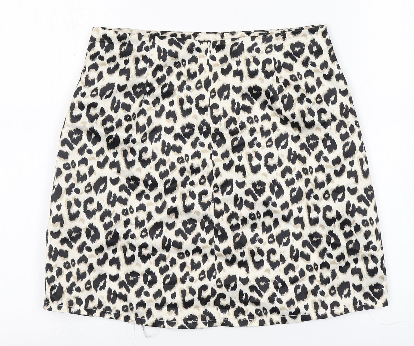 Preworn Womens Brown Animal Print  Straight & Pencil Skirt