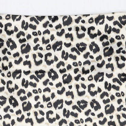 Preworn Womens Brown Animal Print  Straight & Pencil Skirt