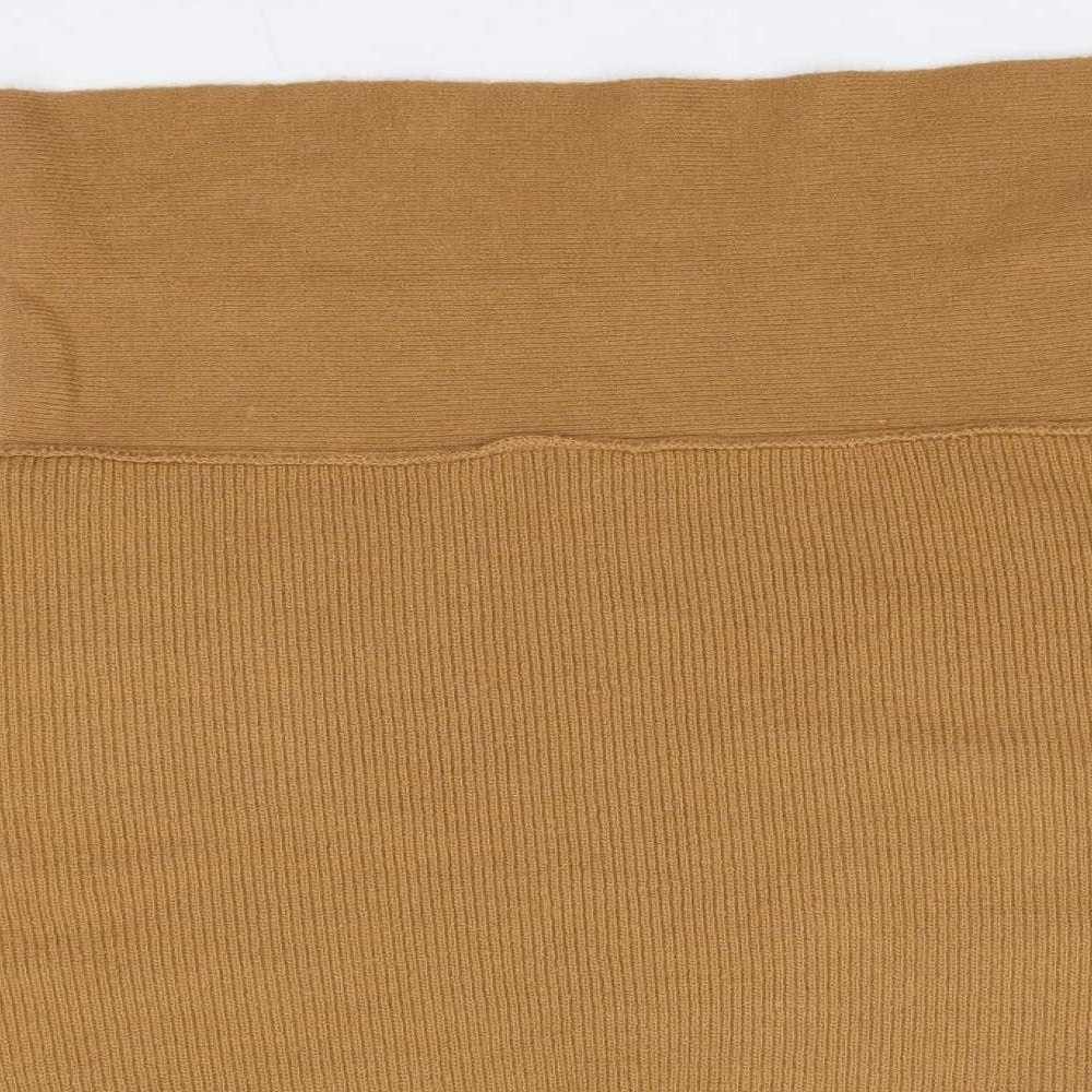 FOREVER 21 Womens Brown Roll Neck  Acrylic Pullover Jumper Size S