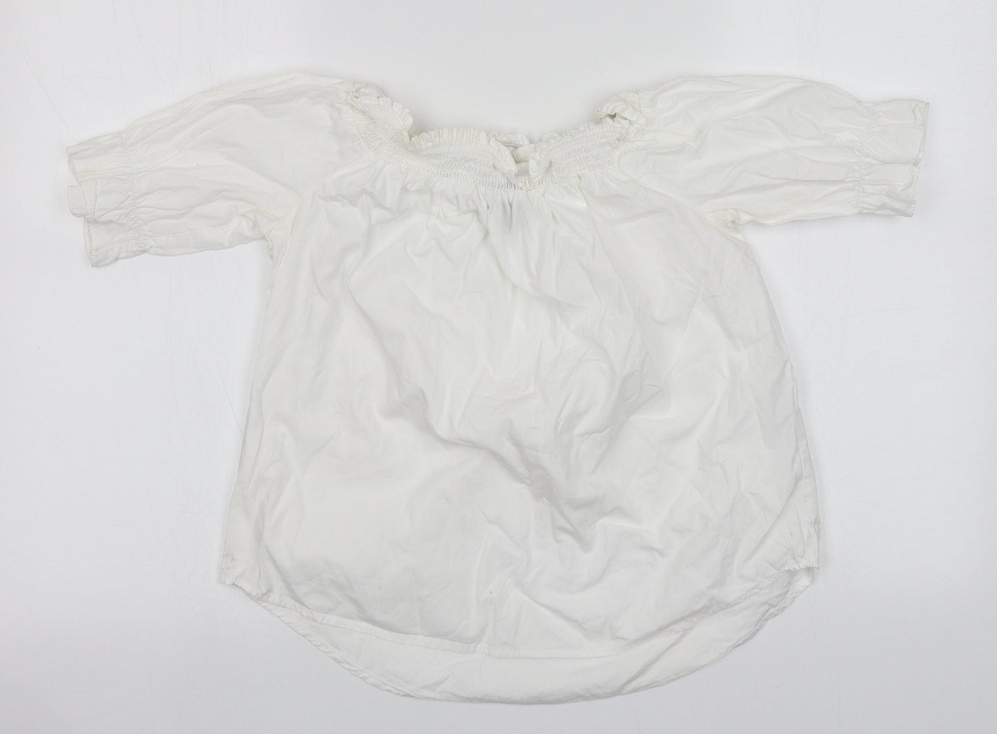 Womens UK Size 8 New Look White Basic T-Shirt