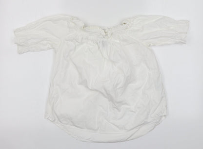 Womens UK Size 8 New Look White Basic T-Shirt