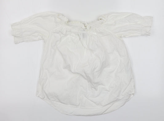 Womens UK Size 8 New Look White Basic T-Shirt