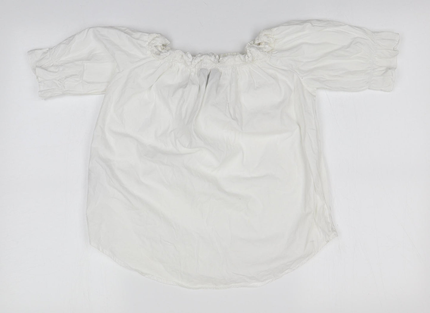 Womens UK Size 8 New Look White Basic T-Shirt