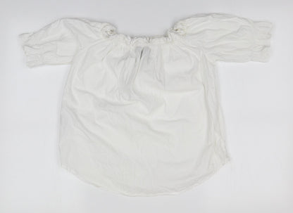 Womens UK Size 8 New Look White Basic T-Shirt