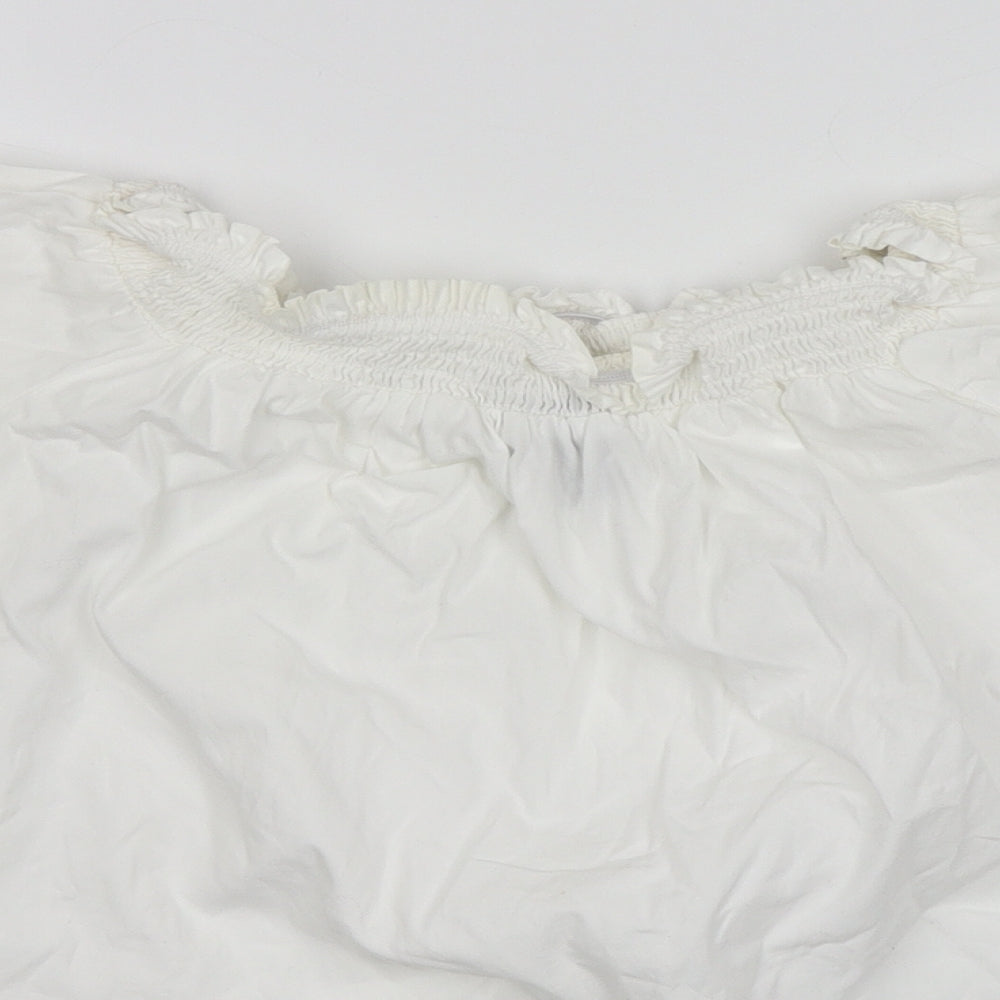Womens UK Size 8 New Look White Basic T-Shirt