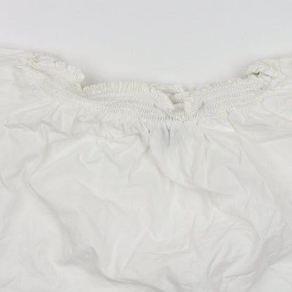 Womens UK Size 8 New Look White Basic T-Shirt