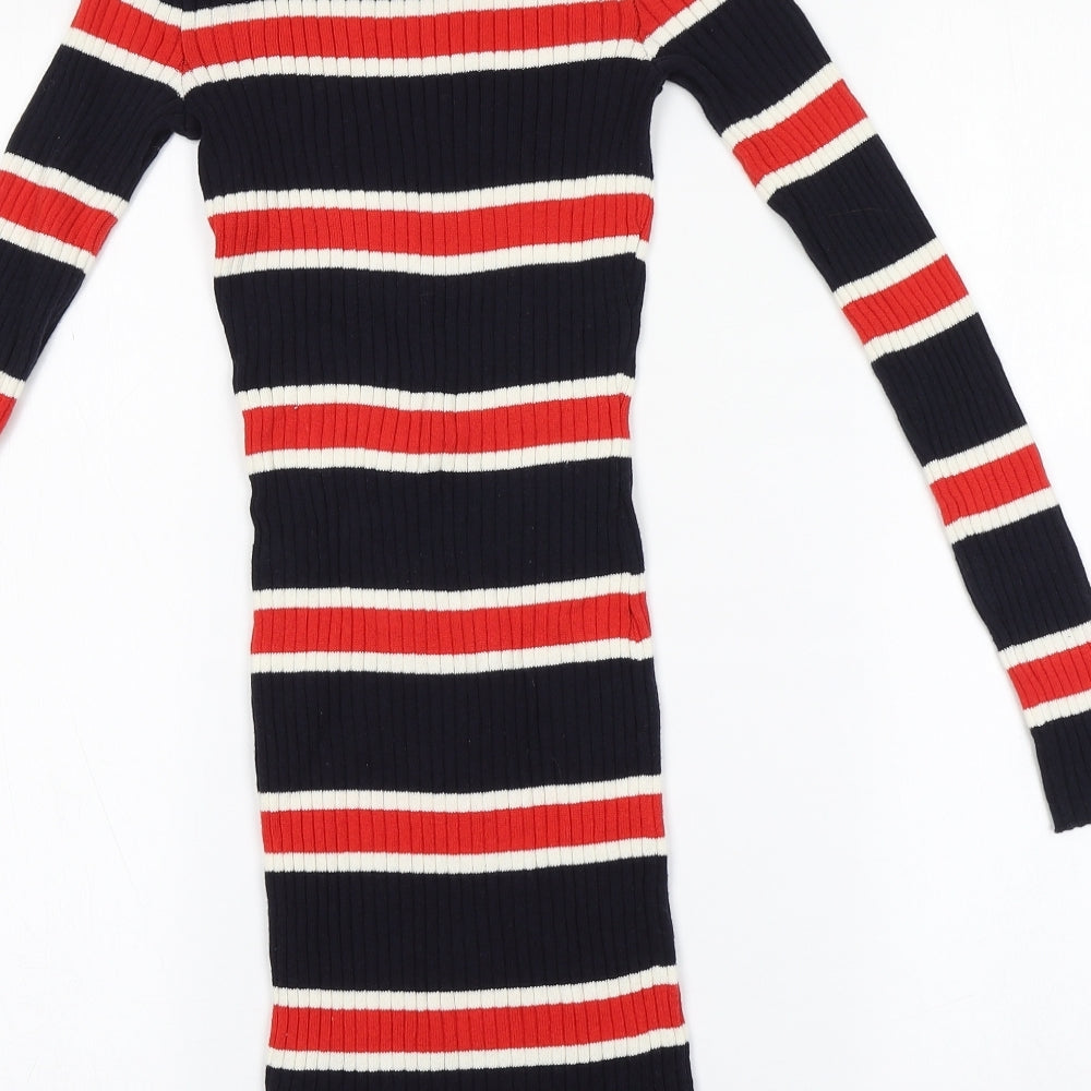 Womens UK Size 4 Divided Blue Pullover Jumper