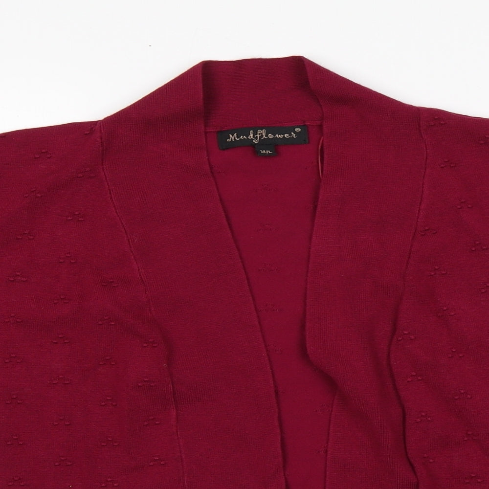 Womens UK Size M MudFlower Pink Cardigan Jumper