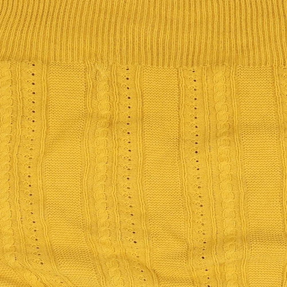 TU Womens Orange Round Neck  Cotton Pullover Jumper Size 10