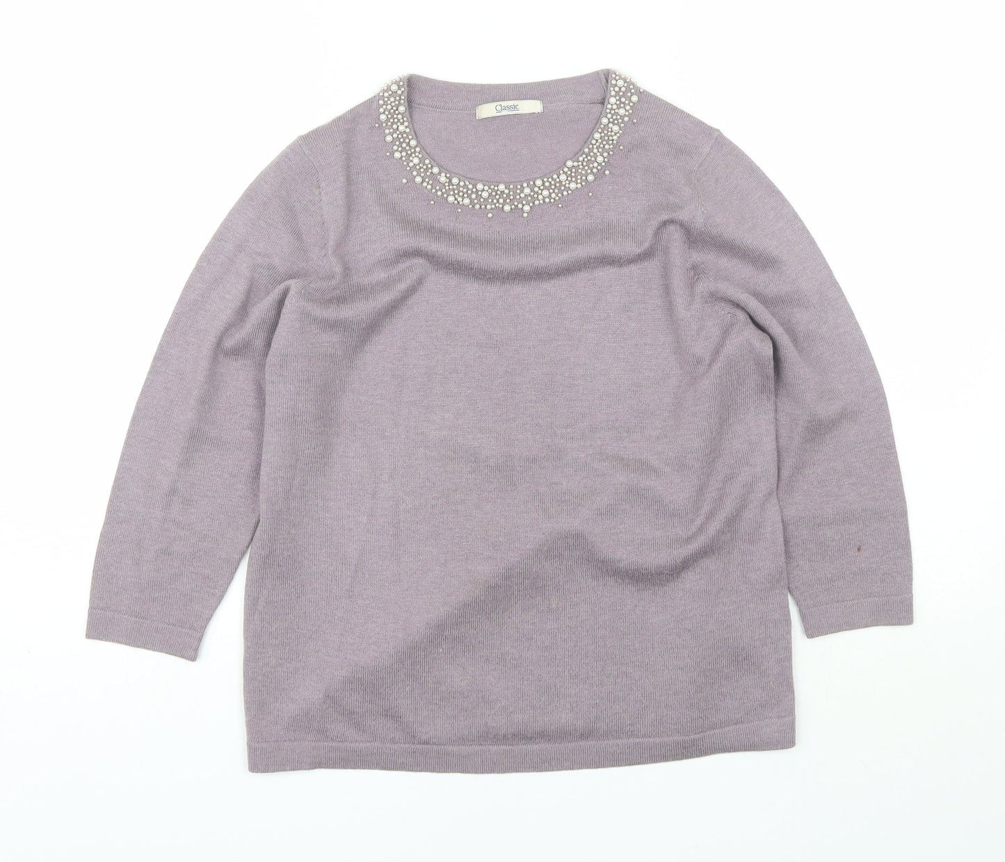 Womens UK Size 12 Marks and Spencer Purple Pullover Jumper