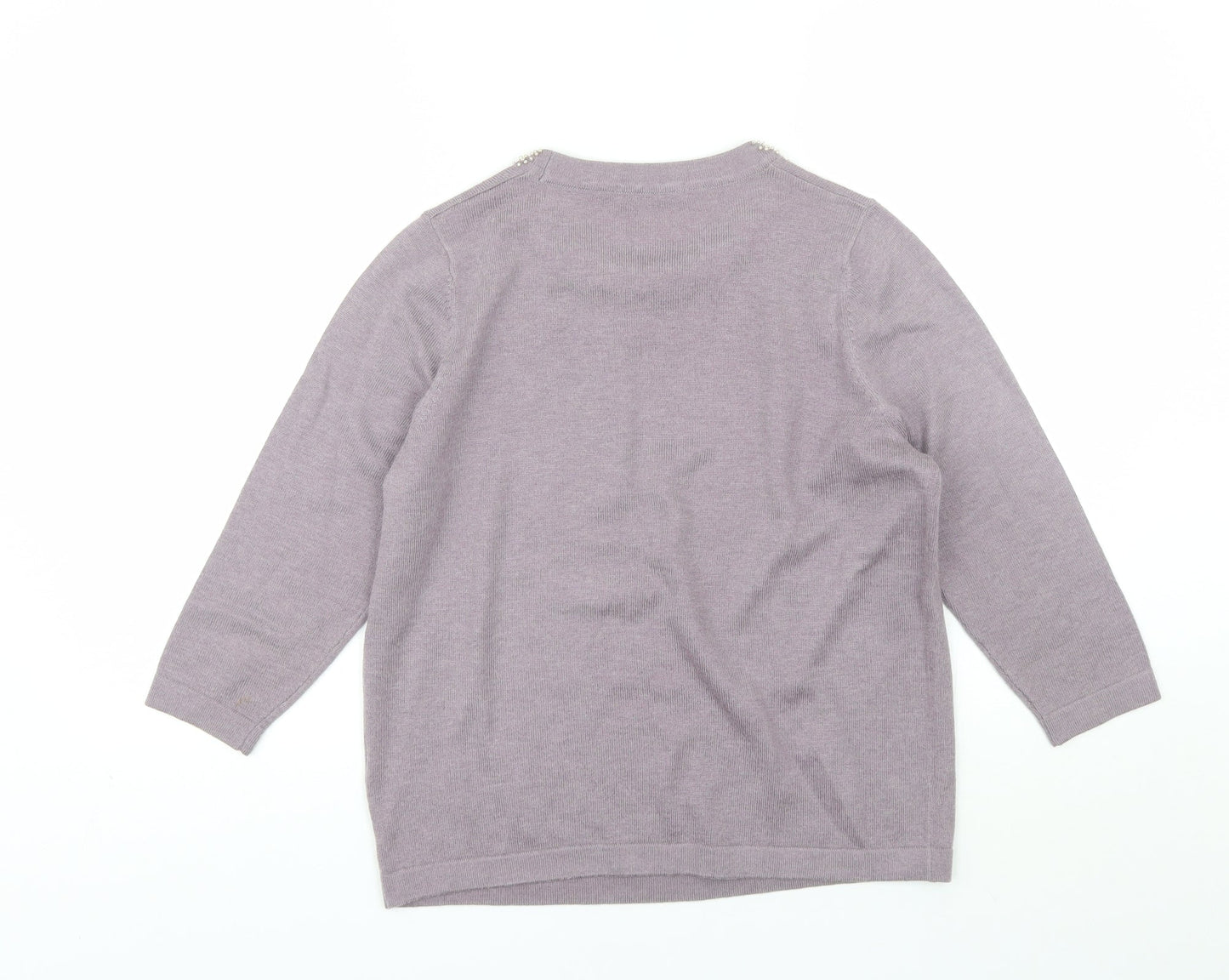 Womens UK Size 12 Marks and Spencer Purple Pullover Jumper
