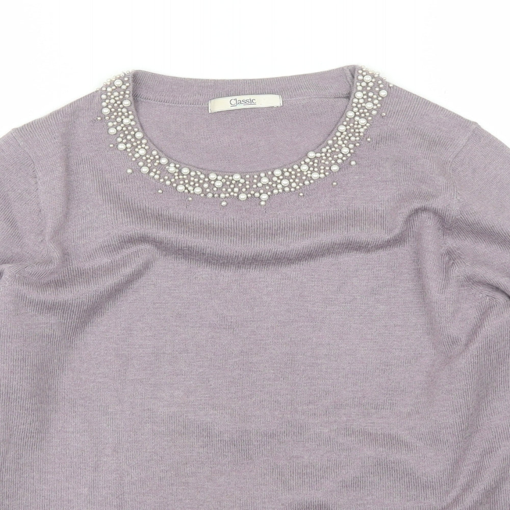 Womens UK Size 12 Marks and Spencer Purple Pullover Jumper