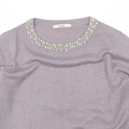 Womens UK Size 12 Marks and Spencer Purple Pullover Jumper