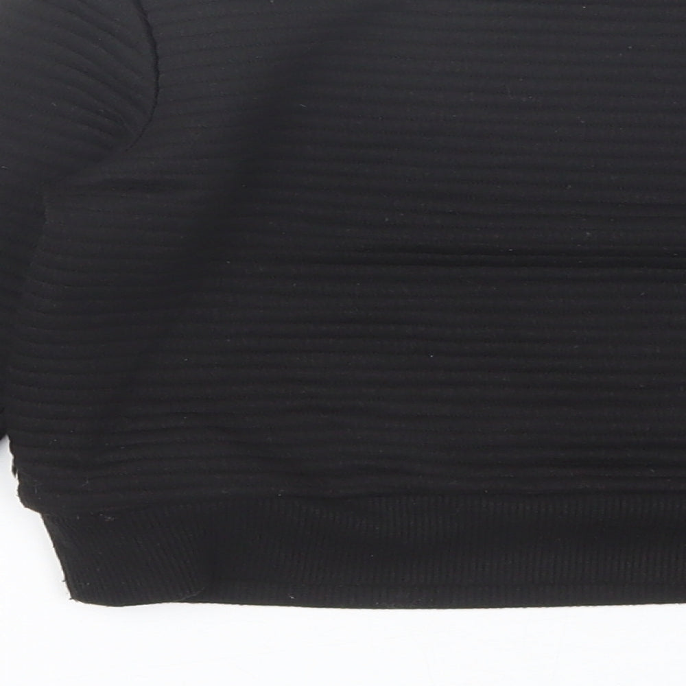 Miss E-vie Girls Black Round Neck  Polyester Pullover Jumper Size 7-8 Years
