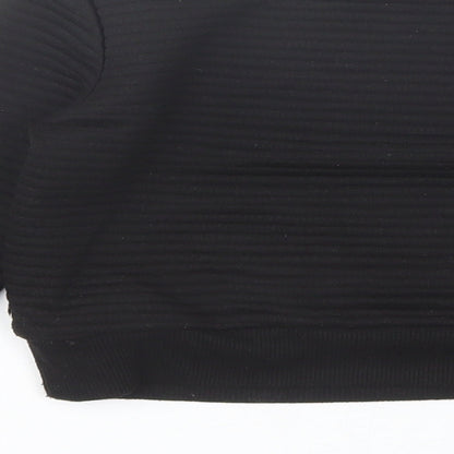Miss E-vie Girls Black Round Neck  Polyester Pullover Jumper Size 7-8 Years