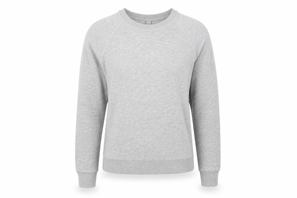 Front view of Divided women’s grey round neck cotton jumper, size XS