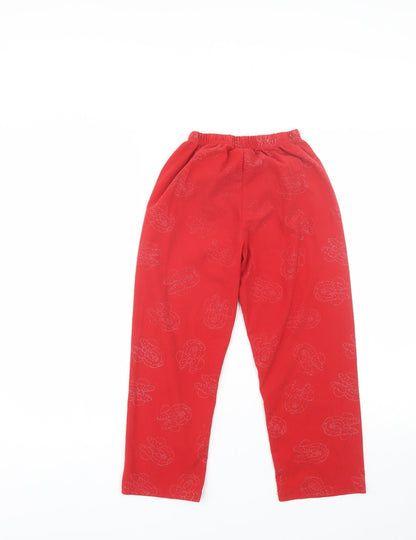 Disney Girls Red  Polyester  Pyjama Pants Size 8 Years   - Minnie Mouse