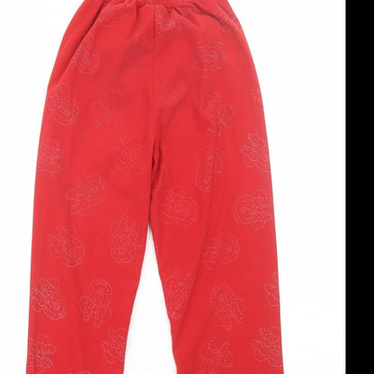 Disney Girls Red  Polyester  Pyjama Pants Size 8 Years   - Minnie Mouse