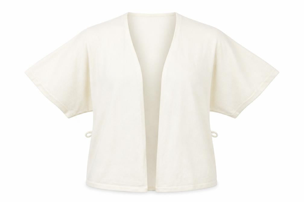 Front view of Dorothy Perkins women’s white v-neck polyester cardigan jumper, size M