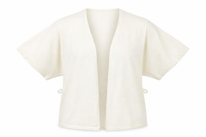 Front view of Dorothy Perkins women’s white v-neck polyester cardigan jumper, size M