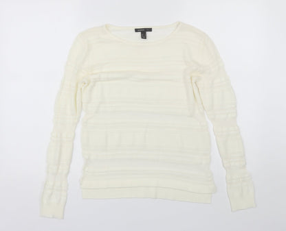 Womens UK Size S Mango Ivory Basic Blouse