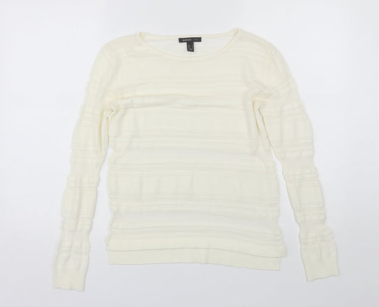 Womens UK Size S Mango Ivory Basic Blouse
