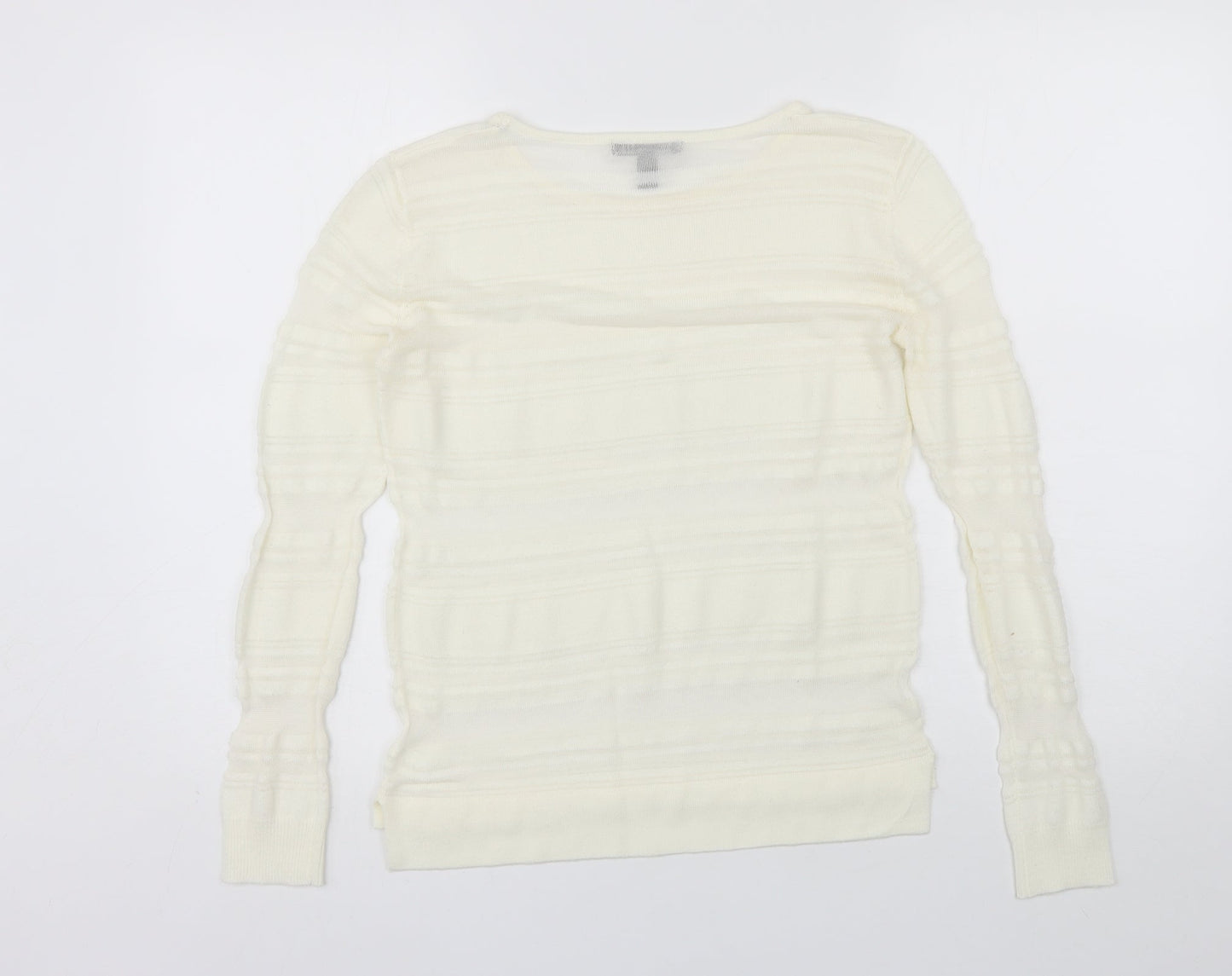 Womens UK Size S Mango Ivory Basic Blouse