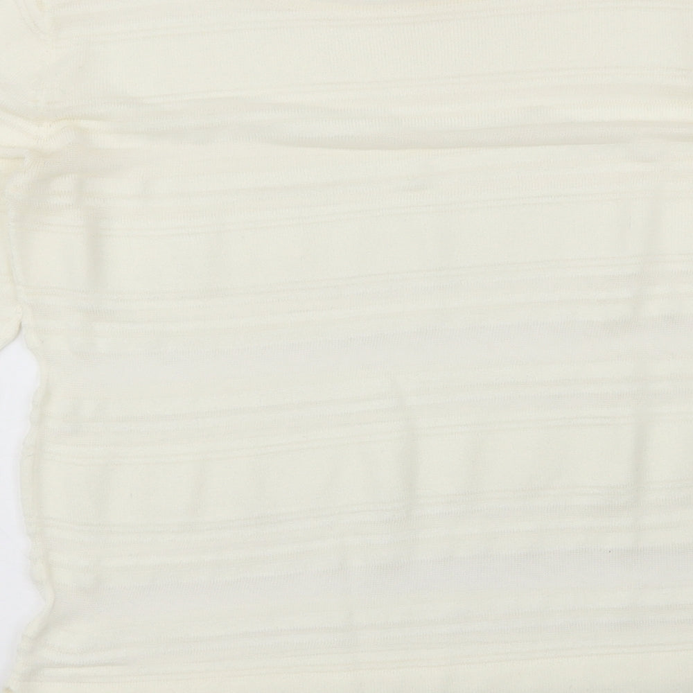 Womens UK Size S Mango Ivory Basic Blouse