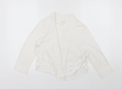 Womens UK Size L Linea White Shrug Jumper