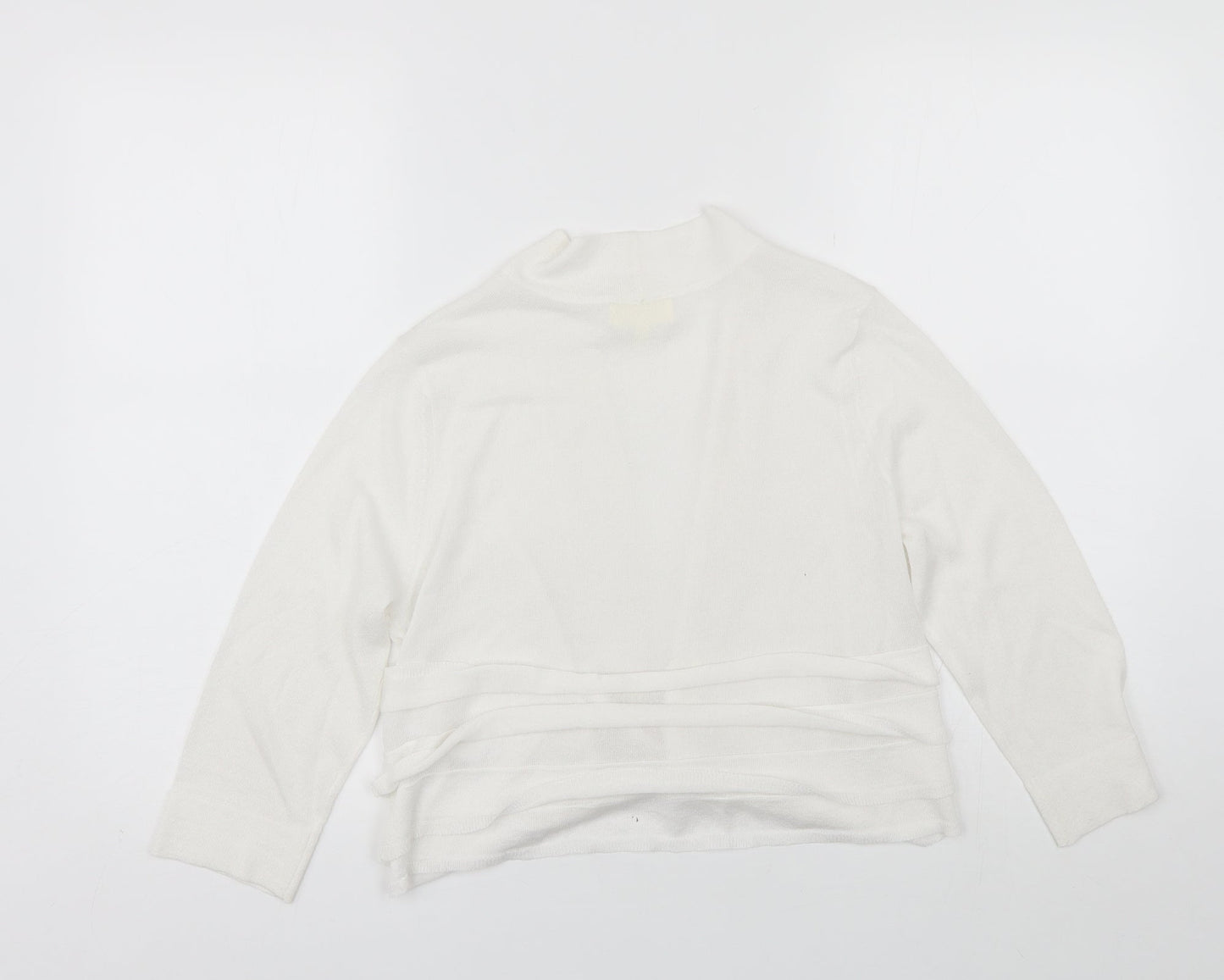 Womens UK Size L Linea White Shrug Jumper