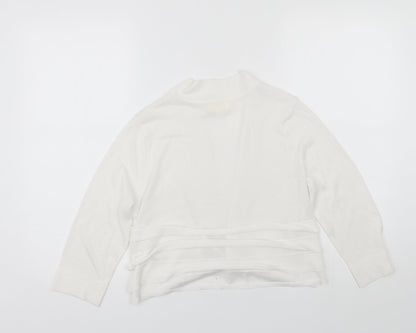 Womens UK Size L Linea White Shrug Jumper